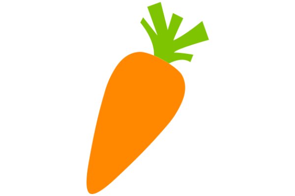 Vibrant Orange Carrot with a Green Top