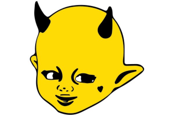 A Smiling Yellow Character with Horns