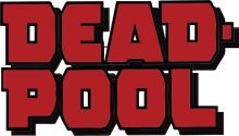 Stylized Logo for 'Deadpool' with a bold, red font.