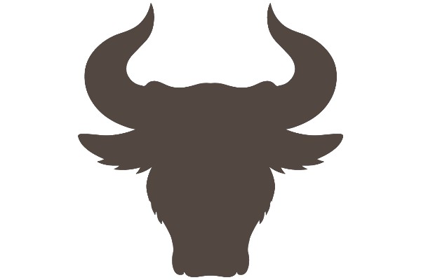 Stylized Brown Bull Icon