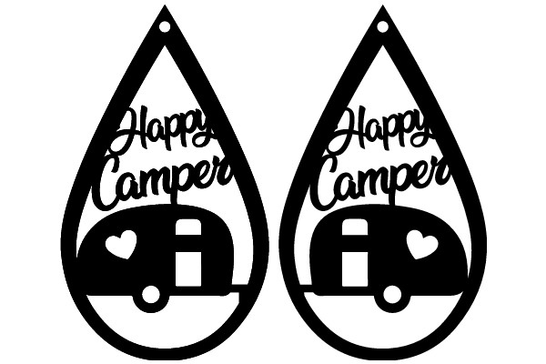 A Pair of Happy Camper Stickers