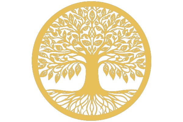 A Golden Tree of Life: A Symbol of Growth and Prosperity