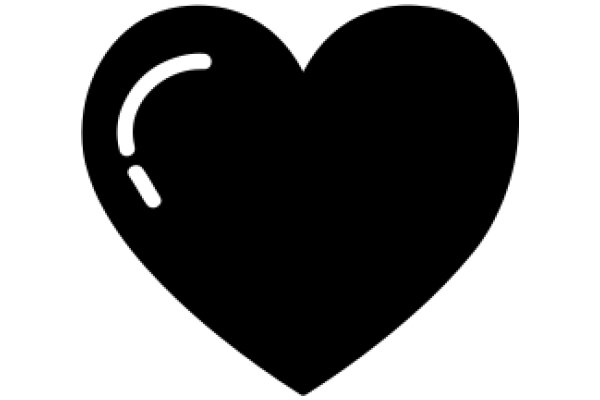 A Simple Black Heart Icon