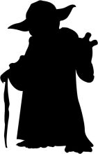 Silhouette of a Jedi Knight with a Lightsaber