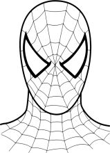 Spider-Man's Iconic Mask: A Black and White Illustration