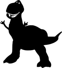 A Silhouette of a T-Rex with a Smile