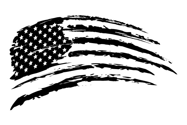 Stylized American Flag with a Distinctive Twist