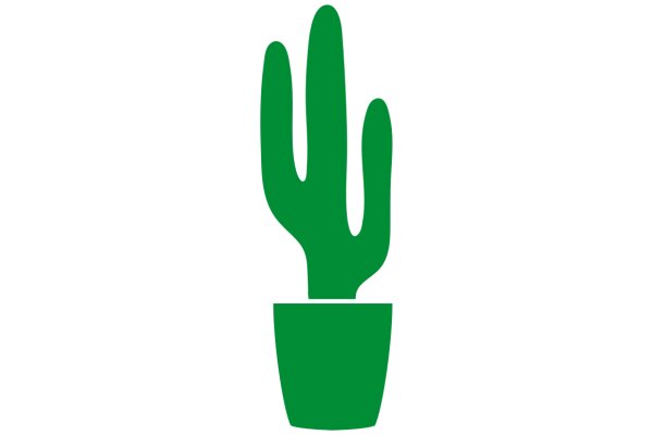 Simplistic Green Cactus Icon