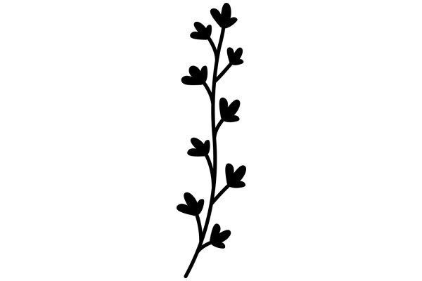 Simplistic Line Art of a Plant