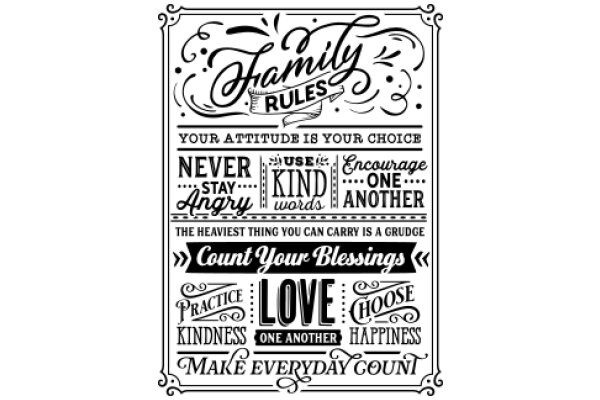 Family Rules: A Collection of Quotes on Attitude, Kindness, Encouragement, and Love