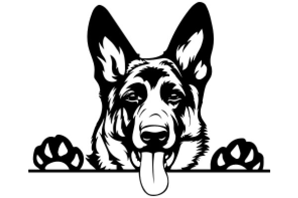 A Playful Portrayal of a German Shepherd with a Tongue Out