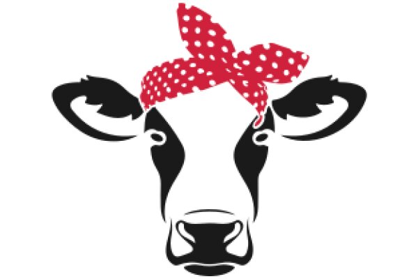 A Playful Twist on a Classic Symbol: A Cow with a Bow