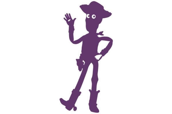 Waving Cowboy Silhouette