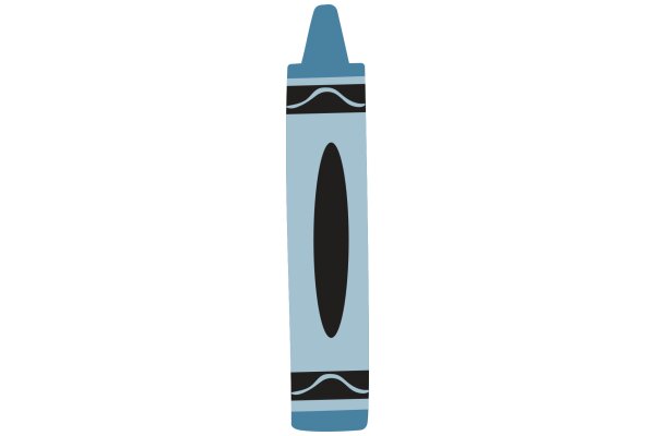 A Stylized Illustration of a Blue and Black Container with a Rounded Top