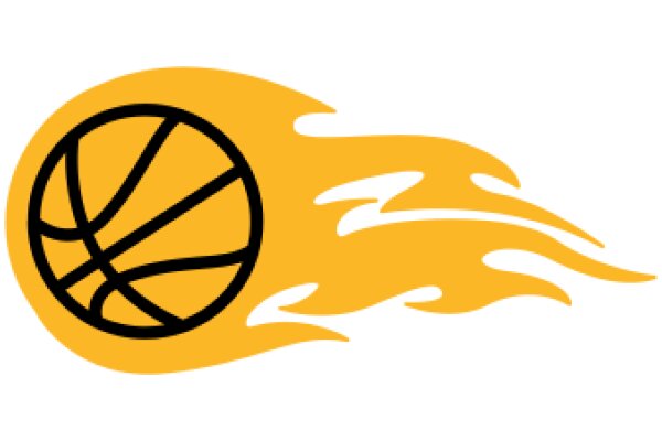 Vintage Basketball Logo with Flames Design