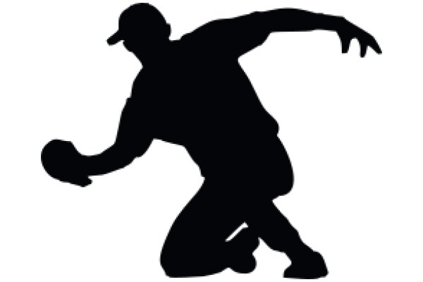 Silhouette of a Baseball Player in Action