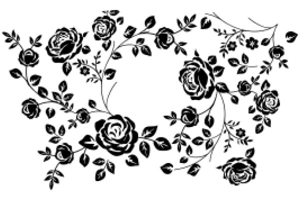 Elegant Black Rose Tattoo Design