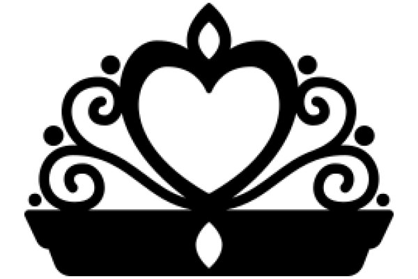 Elegant Heart and Crown Design