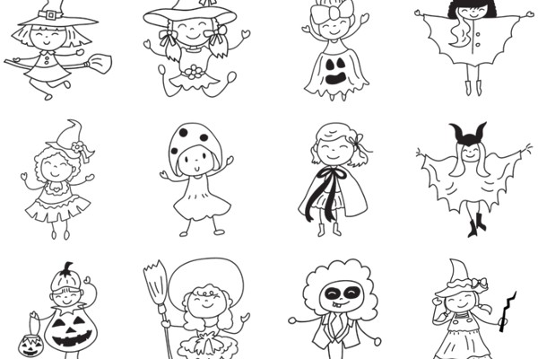 A Whimsical Collection of Halloween Characters