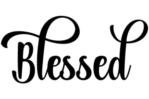 Stylized Sign with the Word 'Blessed'