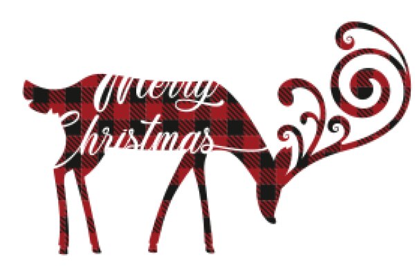 Merry Christmas: A Festive Greeting from a Red and Black Reindeer