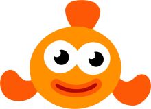 Vibrant Orange Emoji with a Smile and Eyes