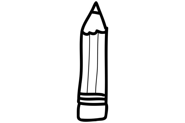 A Simple Line Drawing of a Pencil