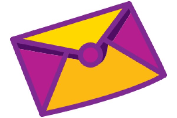 Vibrant Purple and Yellow Envelope Icon