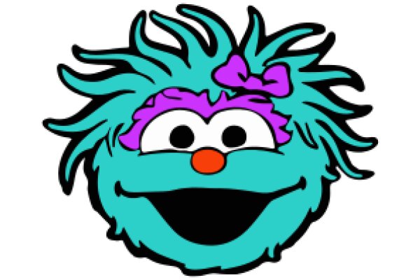 Vibrant Cookie Monster: A Colorful Cartoon Character