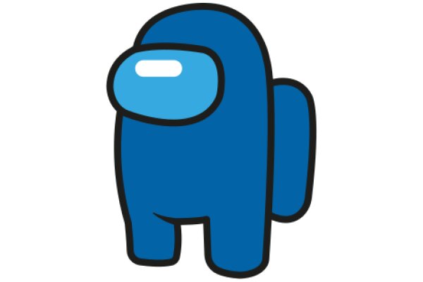 A Friendly Blue Character with a Unique Design