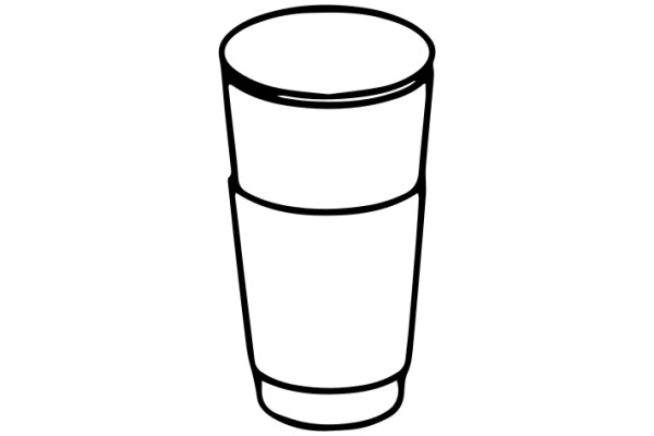 Simplistic Line Drawing of a Cup