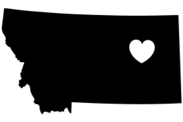 Silhouette of a Heart on a State Map