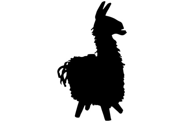 Silhouette of a Llama: A Artwork