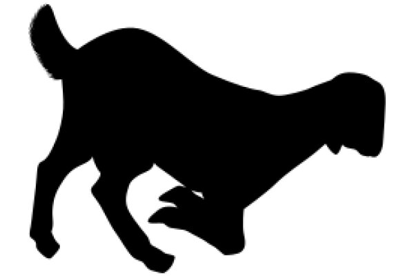 Silhouette of a Running Dog