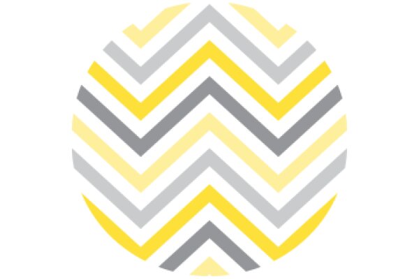 Stylized Abstract Pattern with Yellow and Gray Zigzag Design