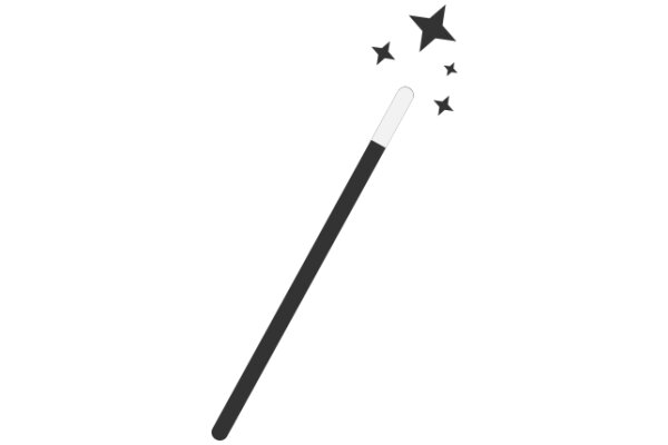 A Magical Scene: A Wand and Starry Sky