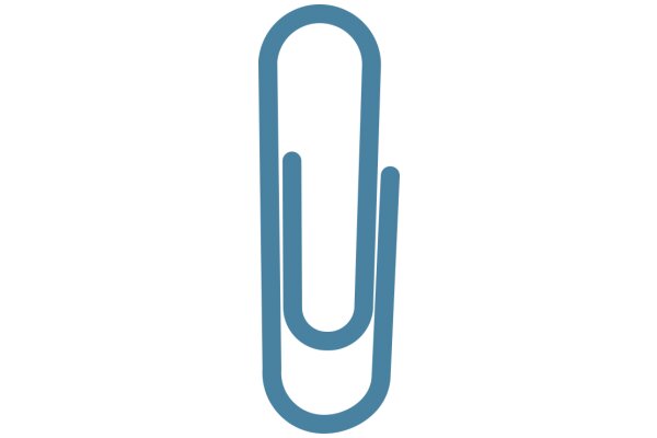 Stylized Blue Paperclip Icon