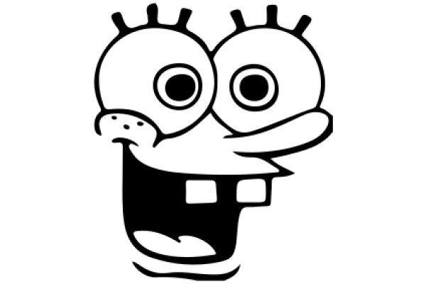 Stylized Cartoon Character with a Smile and Big Eyes