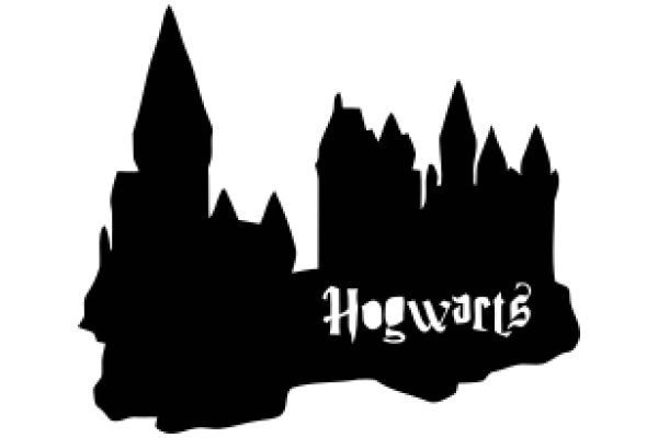 Silhouette of Hogwarts Castle with the Hogwarts School of Witchcraft and Wizardry Logo