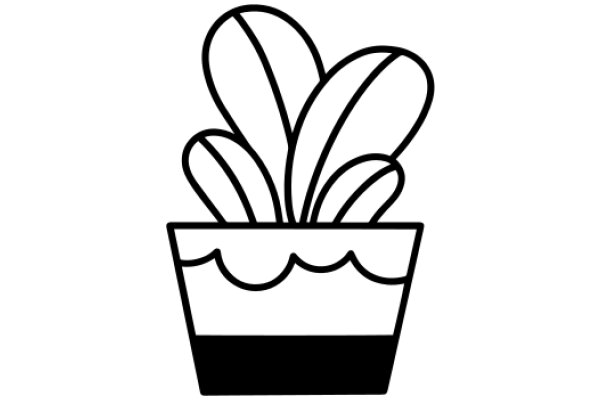 A Simple, White Background with a Plant Icon