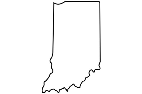 A Simple Line Drawing of a State Outline