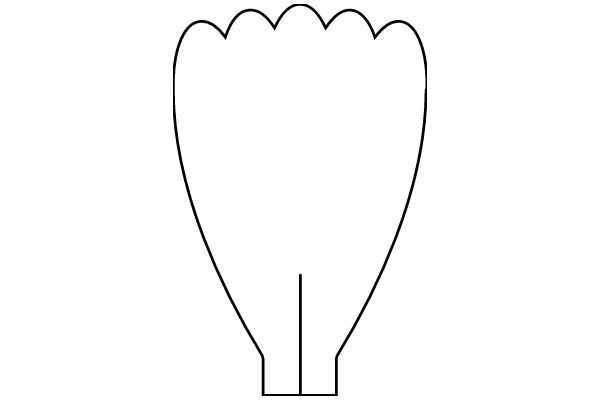 Simplified Line Drawing of a Balloon