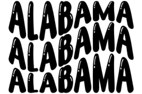 Stylized Text Art: Alabama, Alabama, Alabama