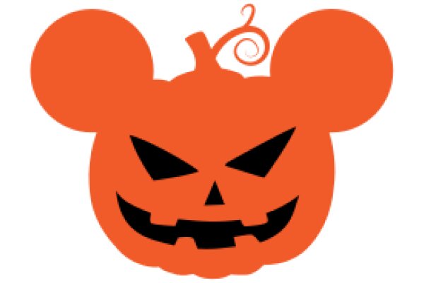 Halloween-Themed Pumpkin with Mickey Mouse Ears