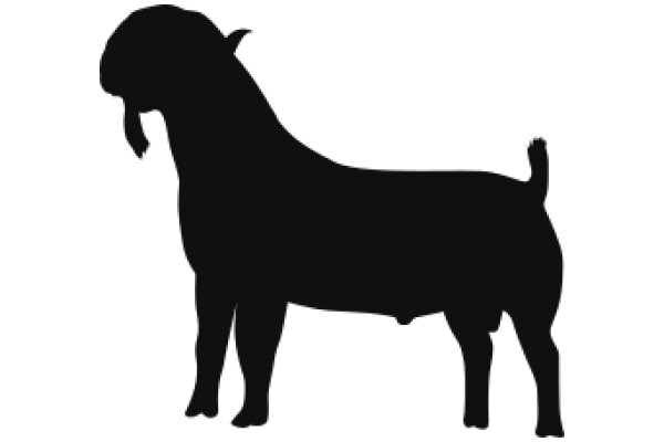 A Silhouette of a Cow with a Long Tongue