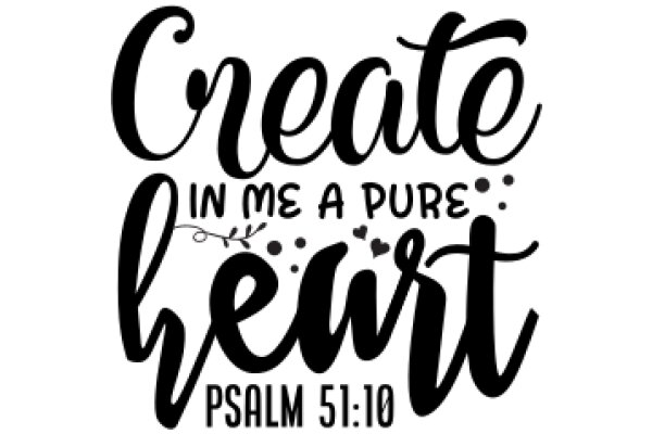 Inspirational Quote: 'Create in Me a Pure Heart' - Psalm 51:10