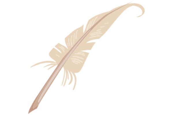 A Digital Illustration of a Feather Quill