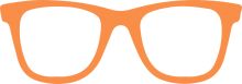 Vintage Orange Glasses with Round Lenses