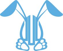 Stylized Blue Bunny Icon