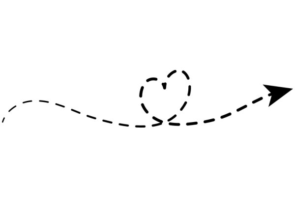 A Simple Drawing of a Heart and Arrow